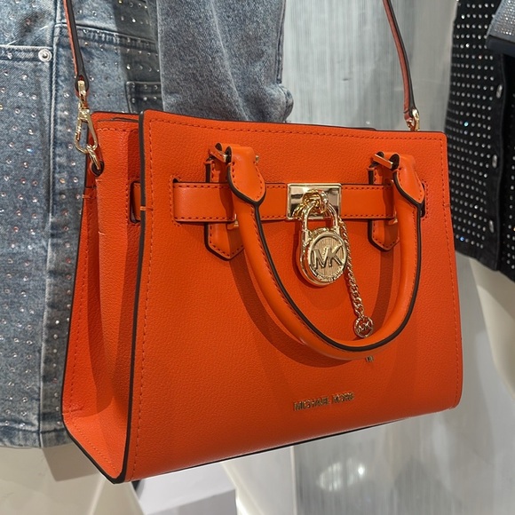 Michael Kors Hamilton Small Satchel Shoulder Crossbody Bag 
Poppy 
NWT - Picture 5 of 16
